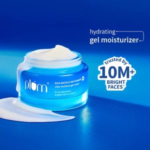 Plum2% Percent Niacinamide and Rice Water Brightening Gel Moisturizer for clear bright hydrated skin